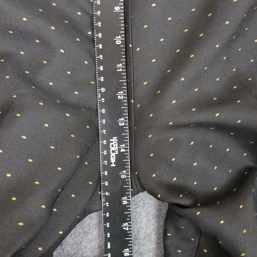 Talbots Woman Black Gold Polka Dot Embroidered Ankle Dress Pants Plus Size 16W - Picture 12 of 14
